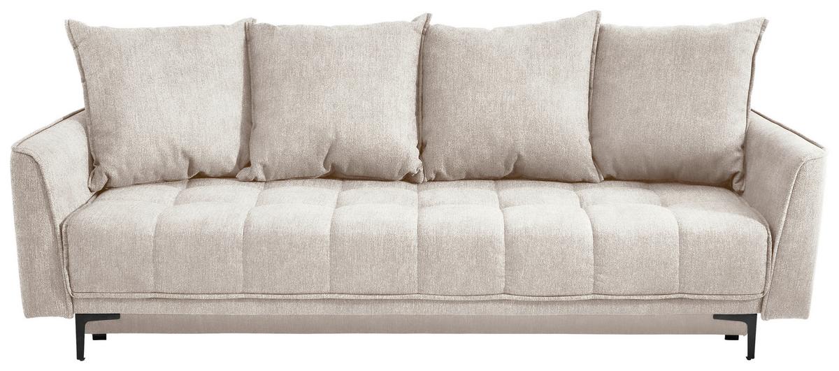 Schlafsofa Level - Beige/Schwarz, Design, Textil (235/70/108cm) - Livetastic