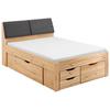 Stauraumbett Mit Bettkasten 140x200 Cm Maxi Eiche Dekor - Eiche Artisan/Grau, KONVENTIONELL, Holzwerkstoff (140/200cm)