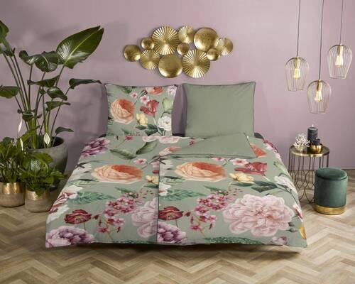 Wendebettwäsche Fiori Multicolor 155x220 cm - Multicolor, Natur, Textil (155/220cm)