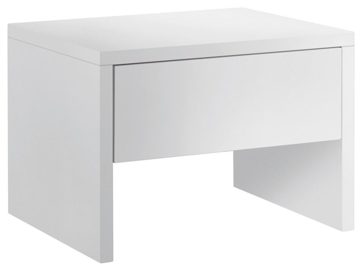 Nachtkästchen Salva, Weiß B: 48 Cm - Weiß, Design, Holz (48/35/40cm) - Hasena