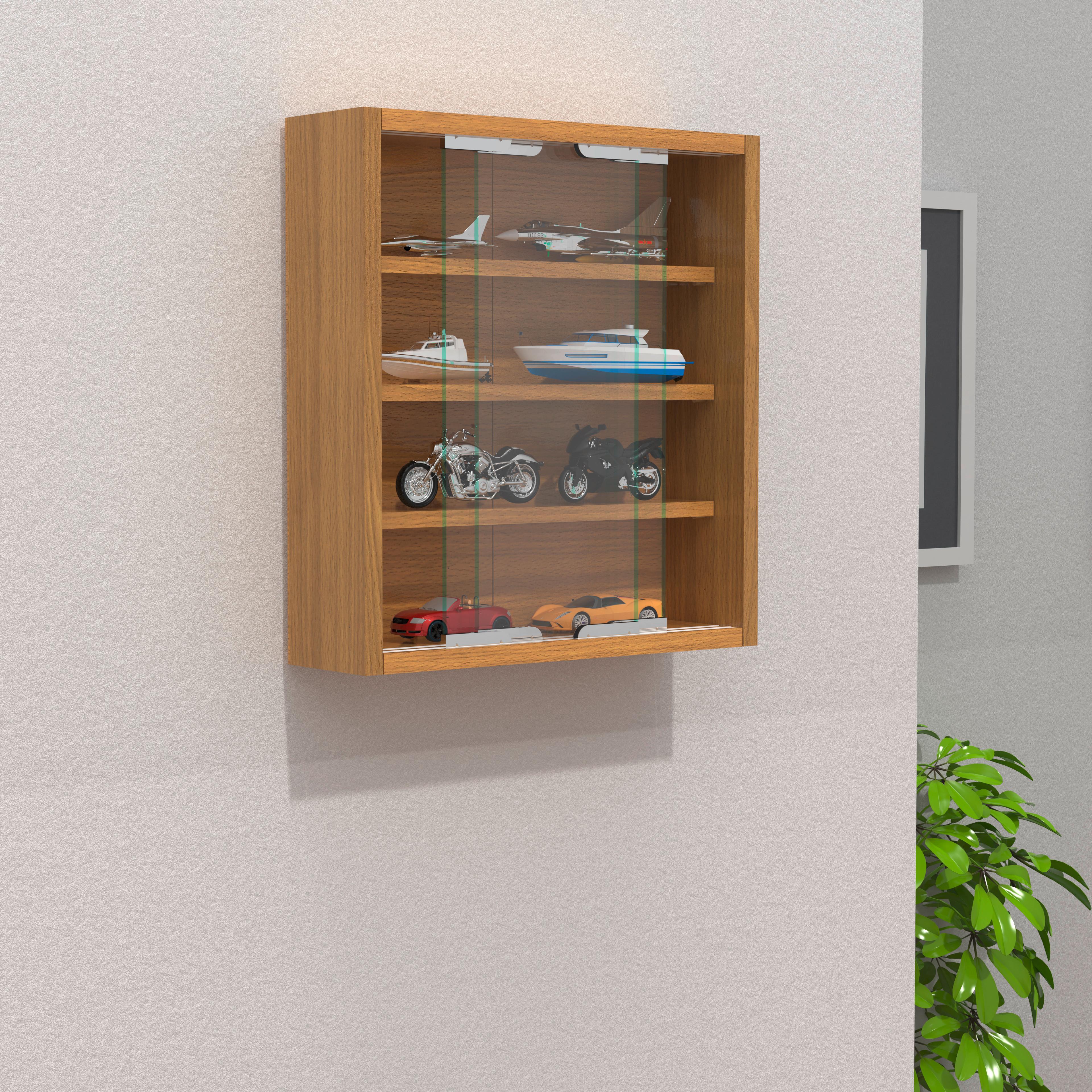 Hängevitrine Agisa S B: 37 cm Buchefarben - Buchefarben, MODERN, Glas/Holzwerkstoff (37/40/10cm) - MID.YOU