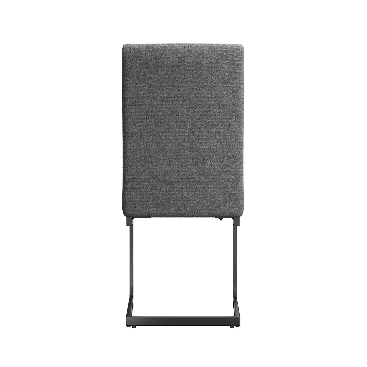 Schwingstuhl Terri Anthrazit Gepolstert - Anthrazit/Schwarz, MODERN, Textil/Metall (46/95/64cm) - MID.YOU