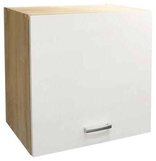 Küchenoberschrank Andy 50 cm Weiß/Eiche Dekor 1 Drehtür