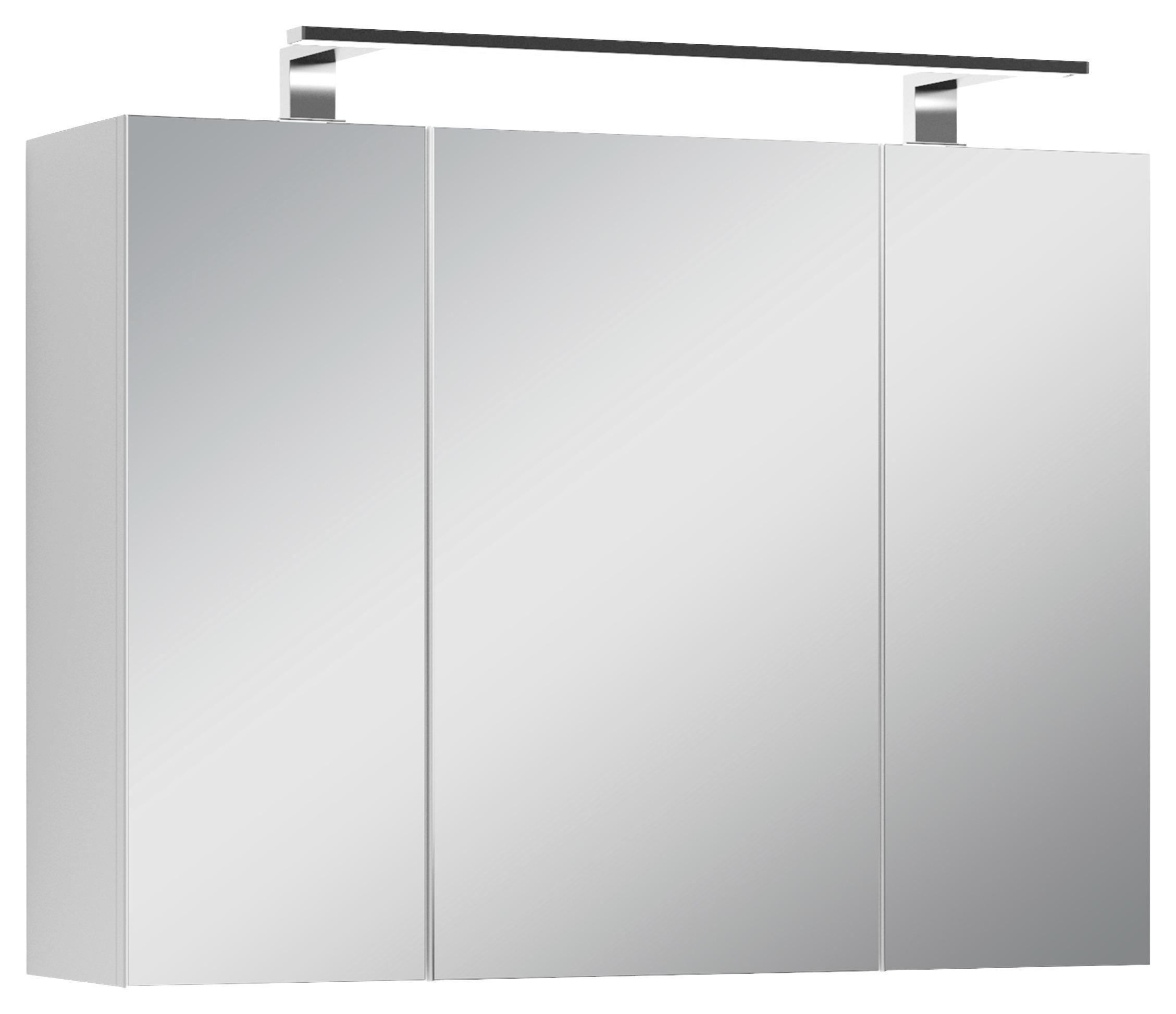 MID.YOU Spiegelschrank Spree mit Led 3-Türig Bht 80x60x20 cm Weiß