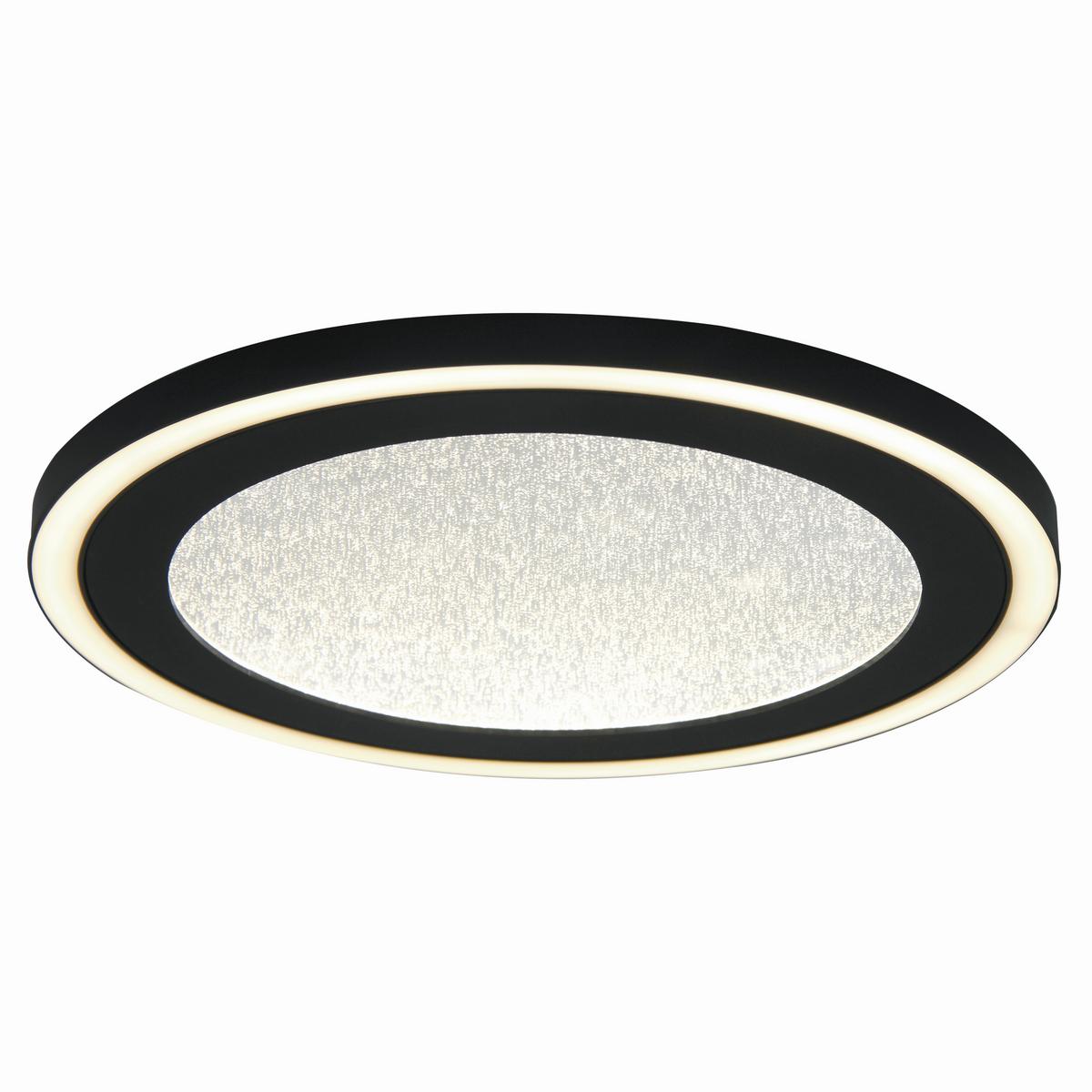 Led-deckenleuchte Luis - Opal/Schwarz, MODERN, Kunststoff/Metall (34/4cm) - Luca Bessoni