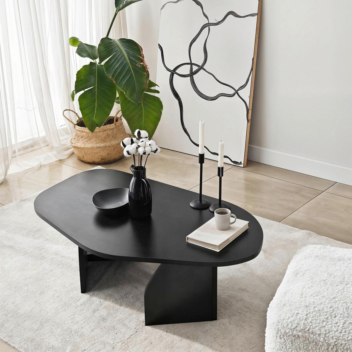 COUCHTISCH Schwarz B: 100cm - Schwarz, MODERN, Holzwerkstoff (100/35/60cm)
