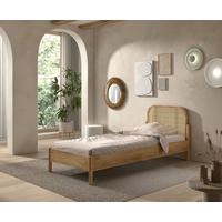BETT Olive Eichefarben 90x200cm - Eichefarben, MODERN, Holz/Holzwerkstoff (90/200cm) - Vipack