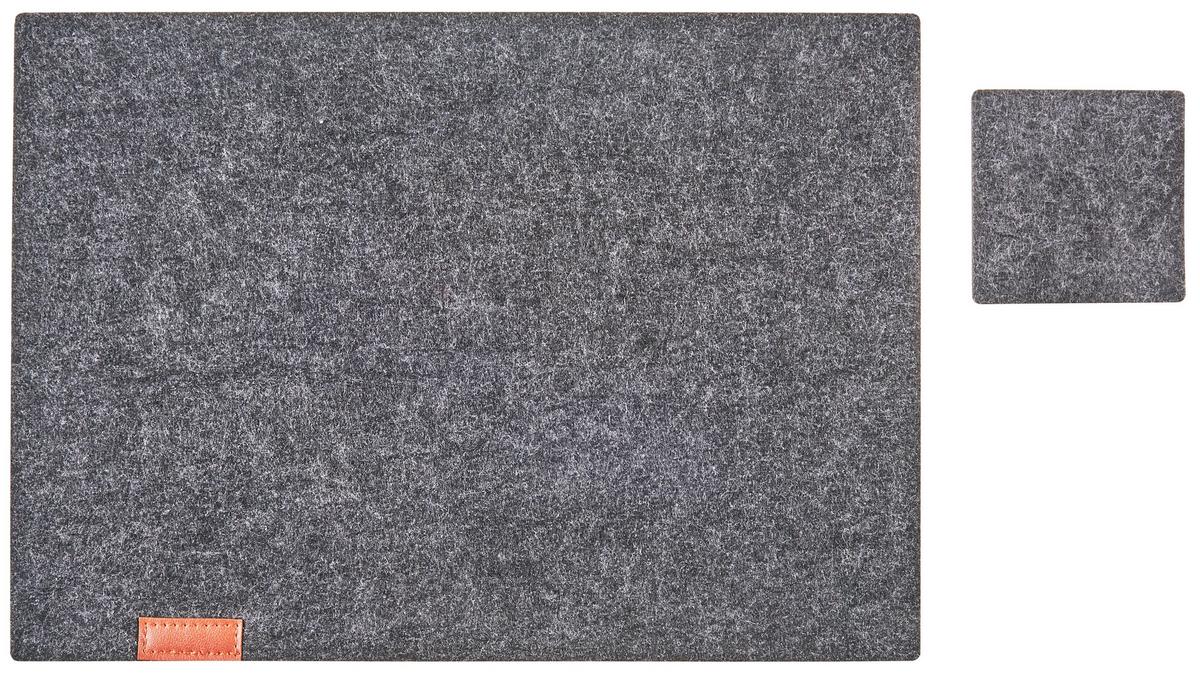 PRESTIERANIE Felt, 12 kusová sada - tmavosivá, Modern, textil - Mömax