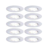 LED-Deckenleuchte Ø 9 cm 10er-Set Schwenkbar Weiß - Weiß, Basics, Kunststoff (9cm) - Paulmann