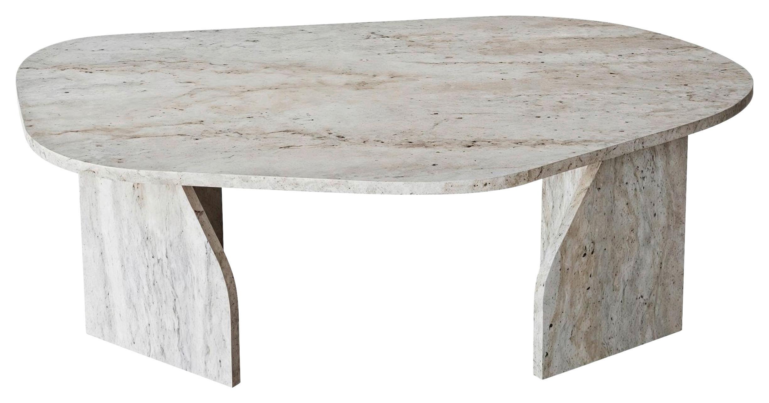COUCHTISCH Travertine B: 100cm - Beige, MODERN, Holzwerkstoff (100/35/60cm)
