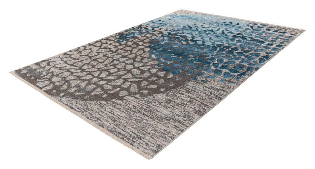 Teppich Blau Dilan 400 160x230 Cm Synthetikfaser - Blau/Multicolor, KONVENTIONELL, Textil (160/230cm)