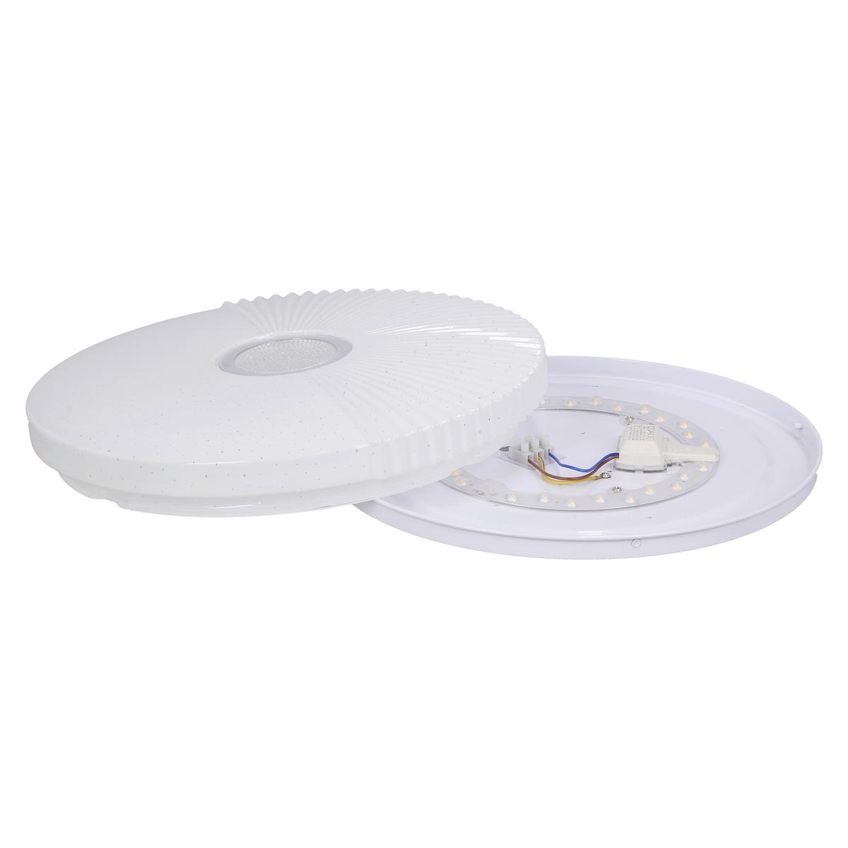 Led-deckenleuchte 13-24923 Sunny - Weiß, KONVENTIONELL, Kunststoff/Metall (38/38/6cm)