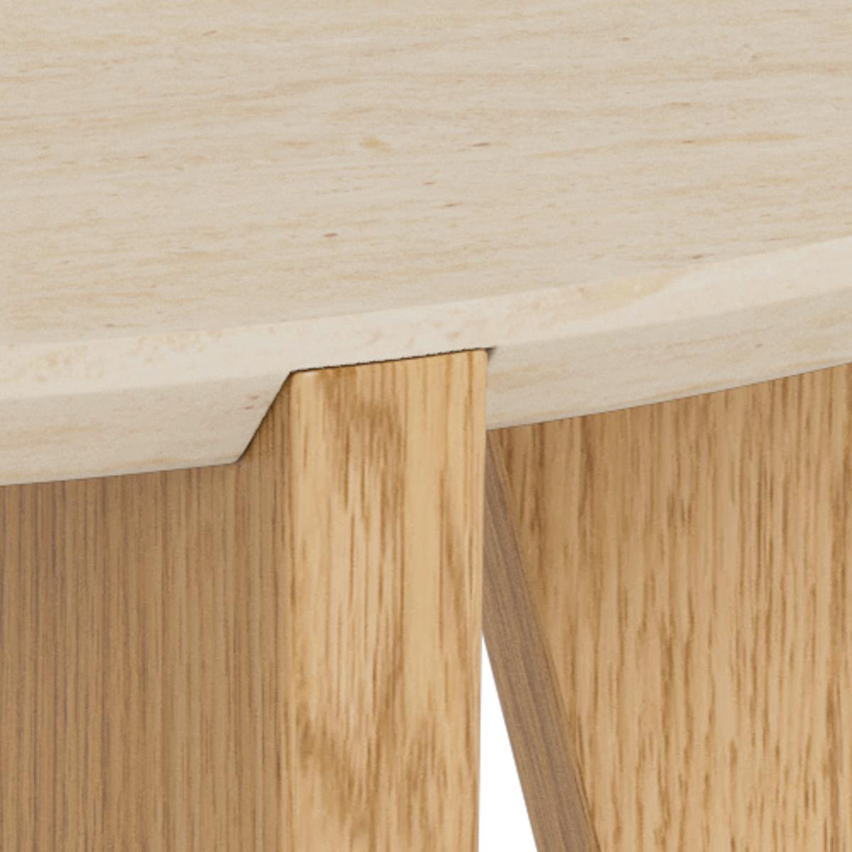 Couchtisch Dockland Beige/Wildeiche L: 80cm - Wildeiche/Beige, Design, Holzwerkstoff (80/80/45cm) - MID.YOU