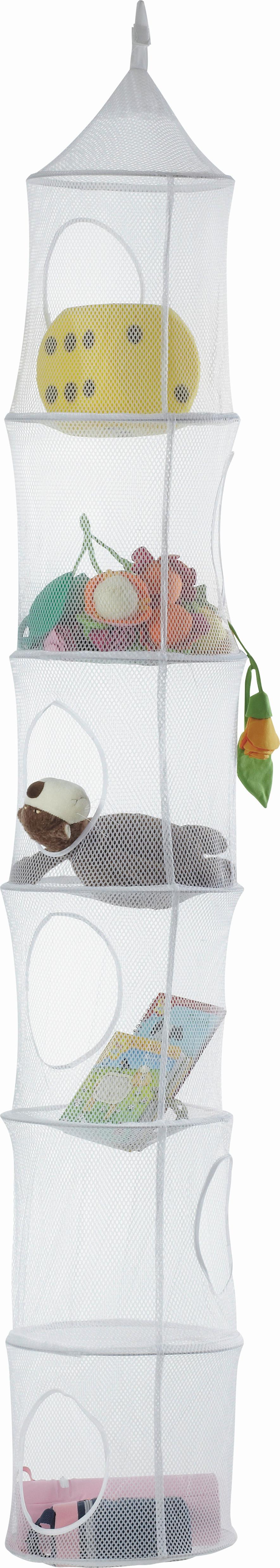 ZÁVĚSNÝ ÚLOŽNÝ PROSTOR KAMPY -SB- - bílá, plast (30/180cm) - Mömax