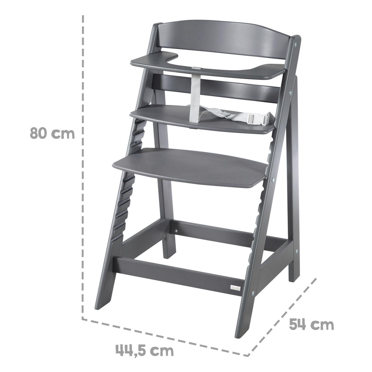 Treppenhochstuhl 'Sit Up Flex' anthrazit - Anthrazit, MODERN, Holzwerkstoff (44,5/80/54cm) - Roba
