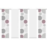 Flächenvorhang 5er Set Borden - Bordeaux, Design, Textil (60/245cm) - Schmidt W. Gmbh