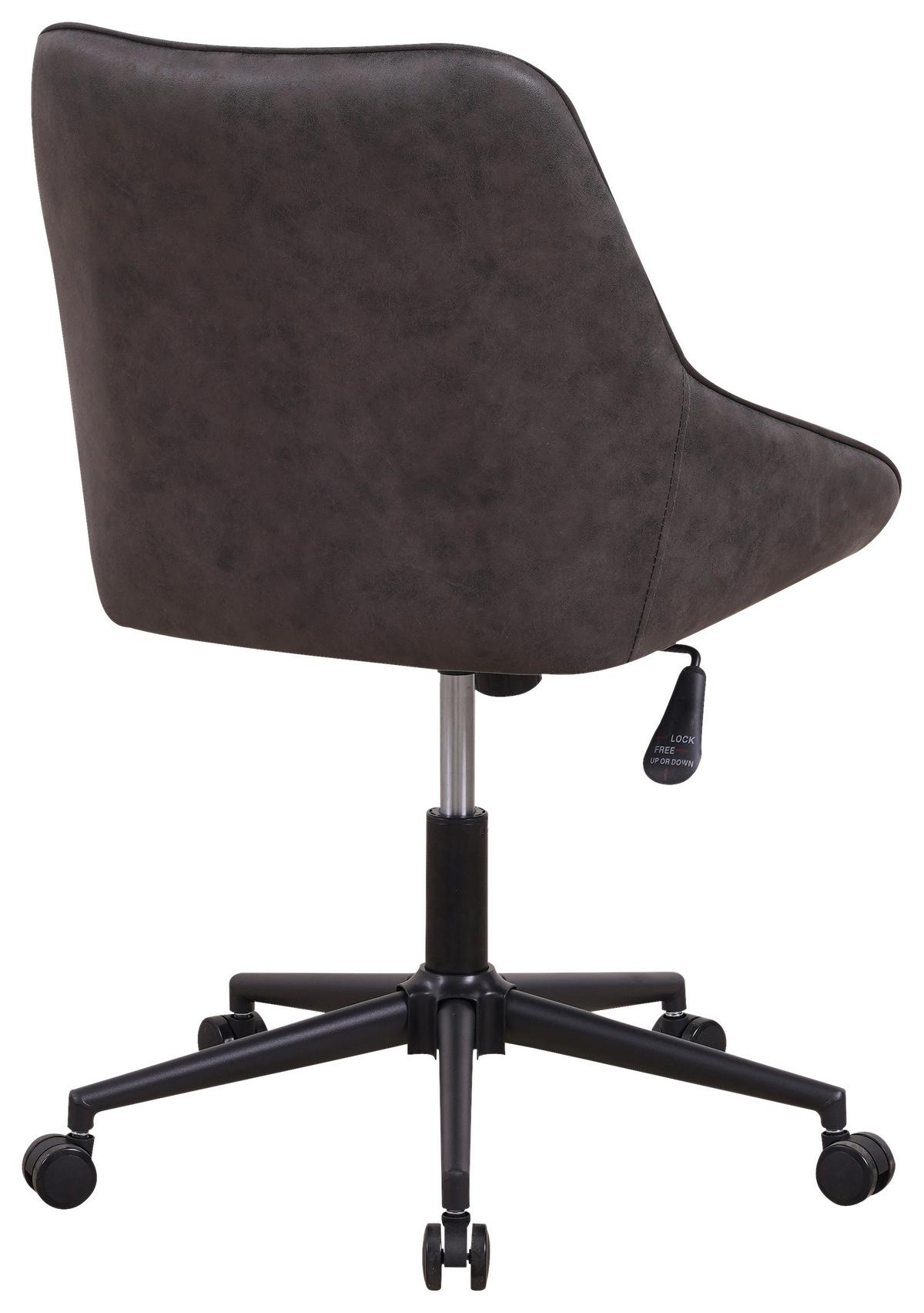 Drehstuhl Kayne - Anthrazit/Schwarz, KONVENTIONELL, Textil/Metall (60/84/64,5cm) - MID.YOU