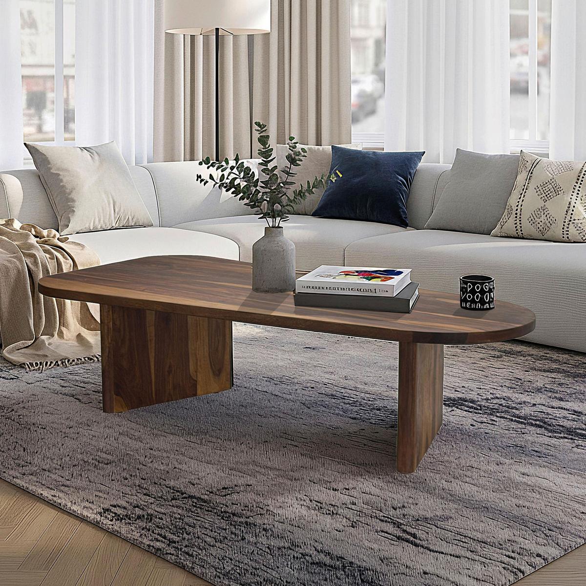COUCHTISCH Braun L: 120cm - Sheeshamfarben/Braun, Design, Holz (120/60/32cm) - MID.YOU