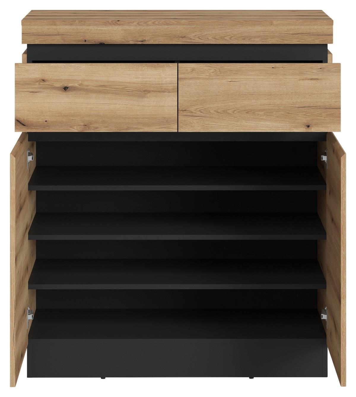 Kommode Corte Grau/eiche Dekor B: 100,6 Cm - Trend, Holzwerkstoff (100,6/116/45cm)