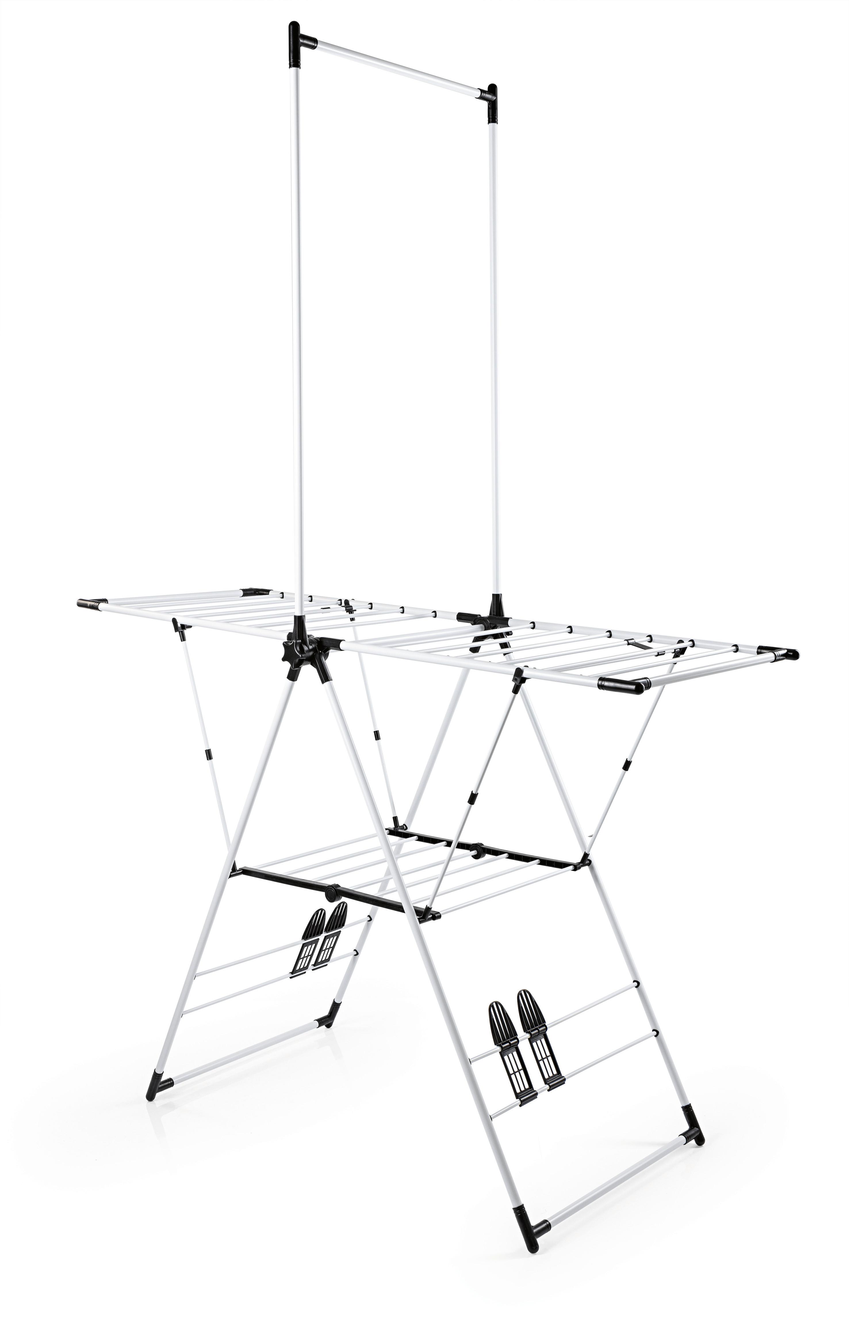 Wäschetrockner Easymaxx Schwarz, Weiß, L: 138 cm