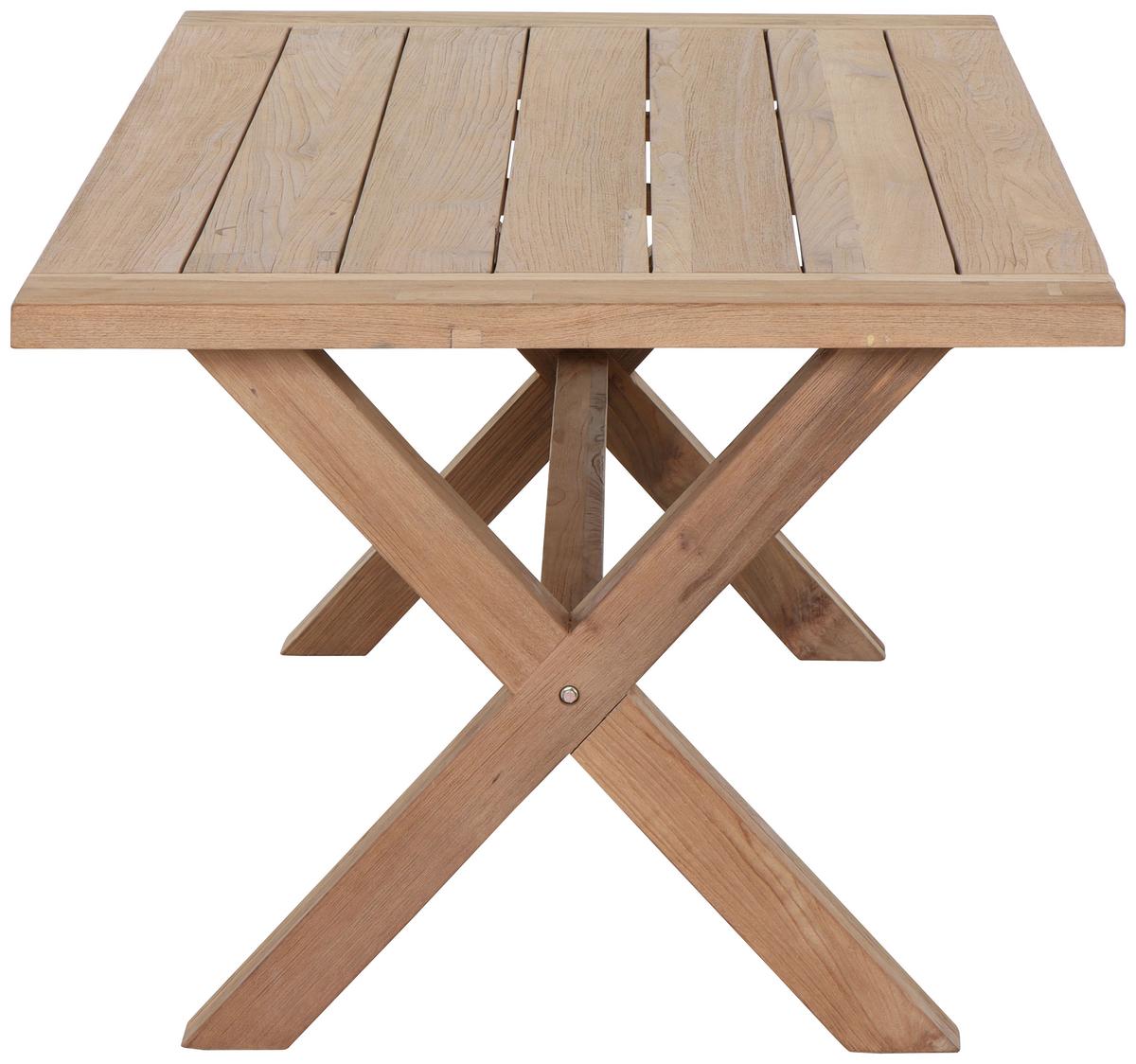 Gartentisch Teakholz L 180 Cm - Teakfarben, MODERN, Holz (180/100/76cm) - Siena Garden