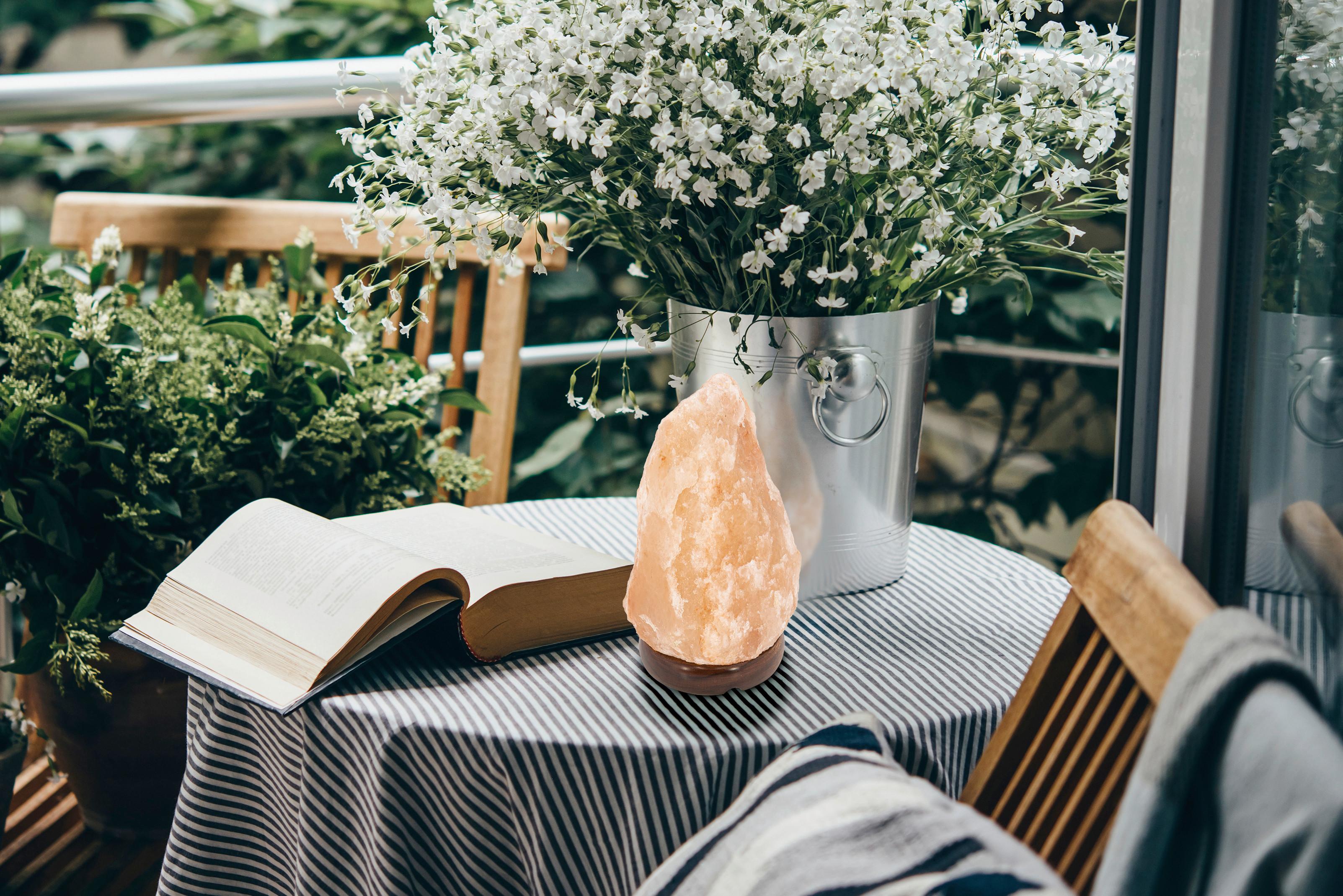 Stolná lampa Stone, V: 19cm - prírodná farba/tmavohnedá, drevo/prírodné materiály (12/19cm)