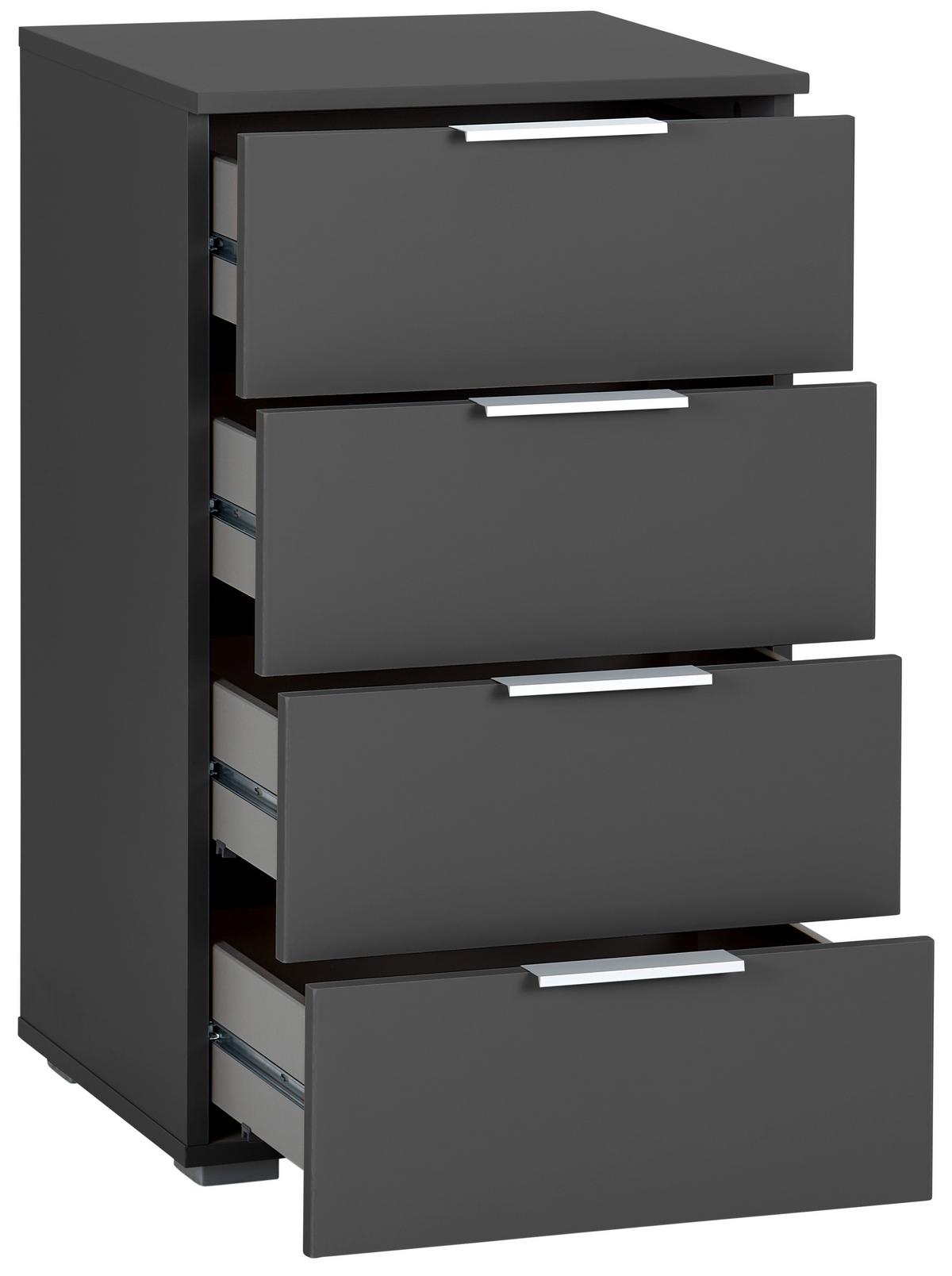 Nachtkästchen Alabama, Grau B: 40 Cm - Alufarben/Grau, MODERN, Holzwerkstoff (40/81/42cm) - Rauch Möbel