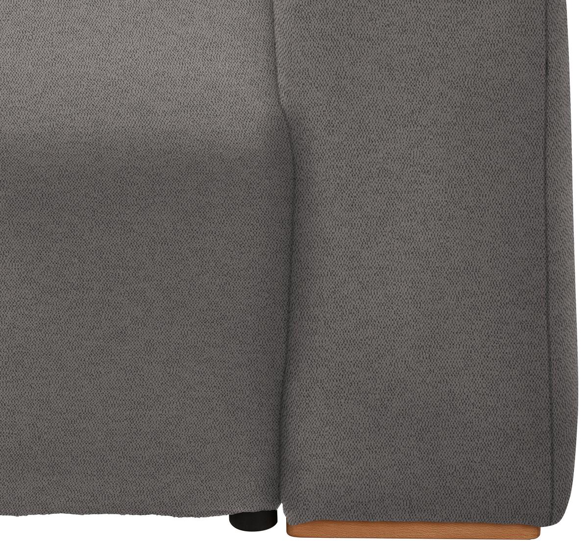 Schlafsofa Vouge Grau Bxhxt: 255x86x123 Cm - Buchefarben/Schwarz, KONVENTIONELL, Textil (255/86/123cm) - Livetastic
