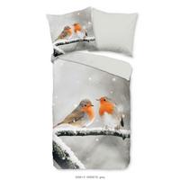 Wendebettwäsche Greets Grau 155x220 cm - Grau, Natur, Textil (155/220cm)