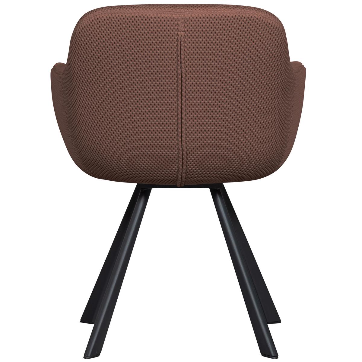 Armlehnstuhl Juno Braun B: 58 Cm - Schwarz/Braun, Design, Textil/Metall (58/79/58cm) - Livetastic
