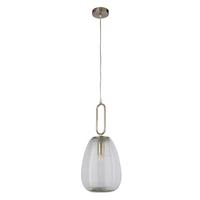 Hängeleuchte 43581-1sn Elixir - Nickelfarben, KONVENTIONELL, Glas/Metall (24/130cm)