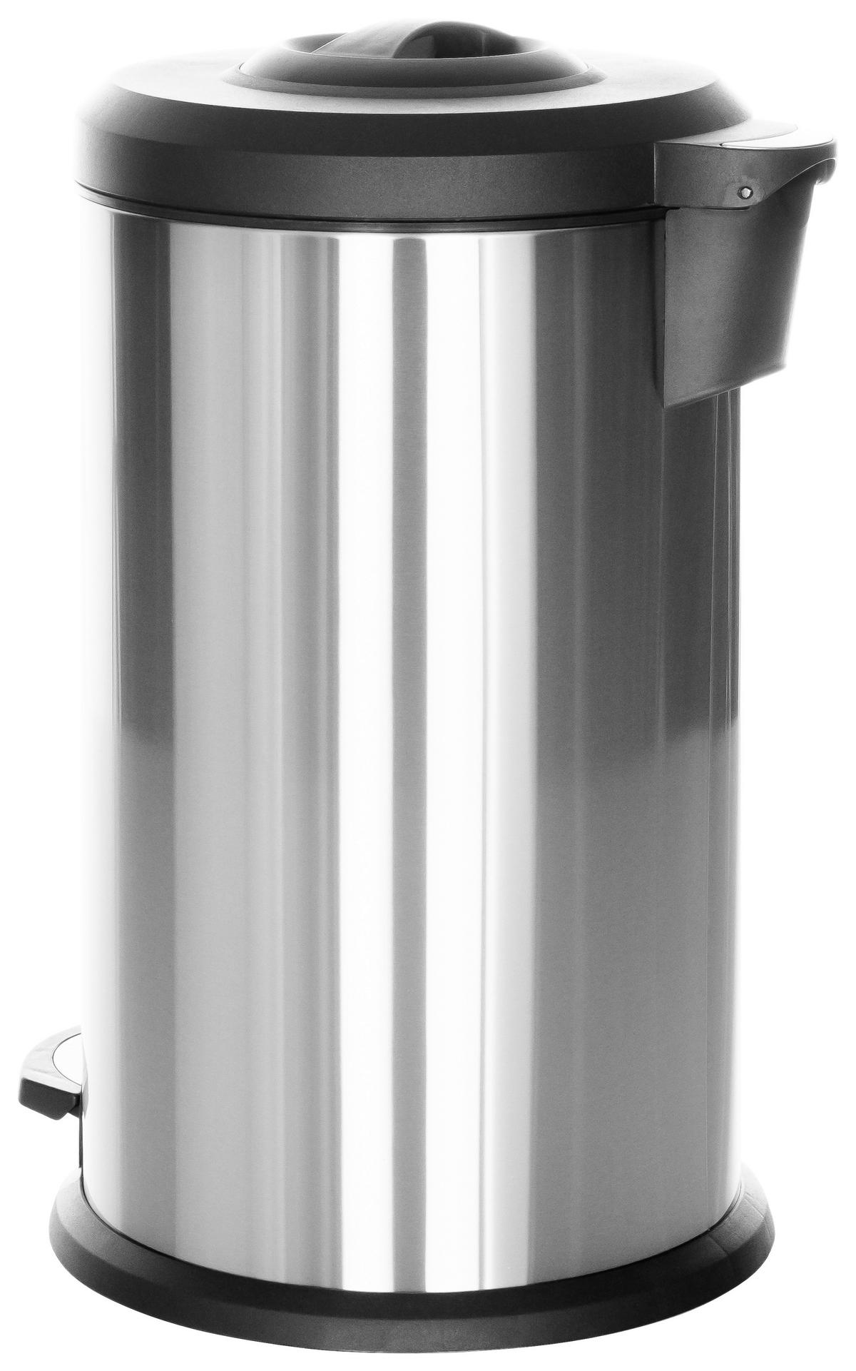 Abfallsammler Clean X - Silberfarben/Schwarz, Basics, Kunststoff/Metall (38/62-96/38cm) - MID.YOU