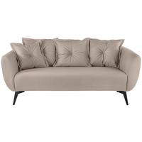 2,5-Sitzer Baggio Beige B: 196 cm - Beige/Schwarz, MODERN, Textil (196/94/103cm) - Livetastic