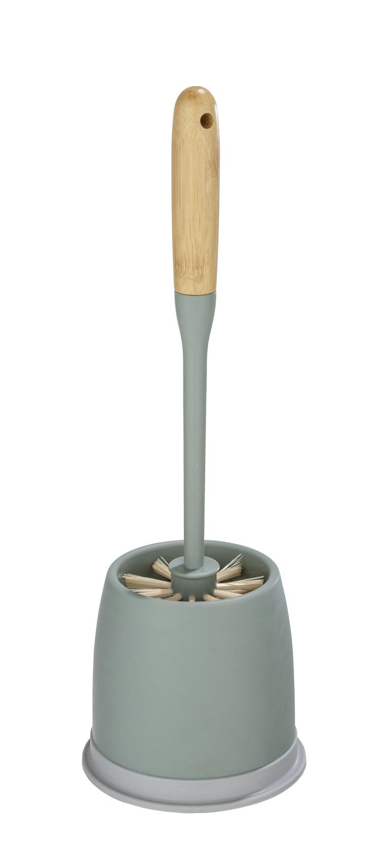 Wc-kefe Szett Allstar Bellagio Grün - barna/szürke, Modern, műanyag/fa (12,4/38,4/12,4cm) - Wenko