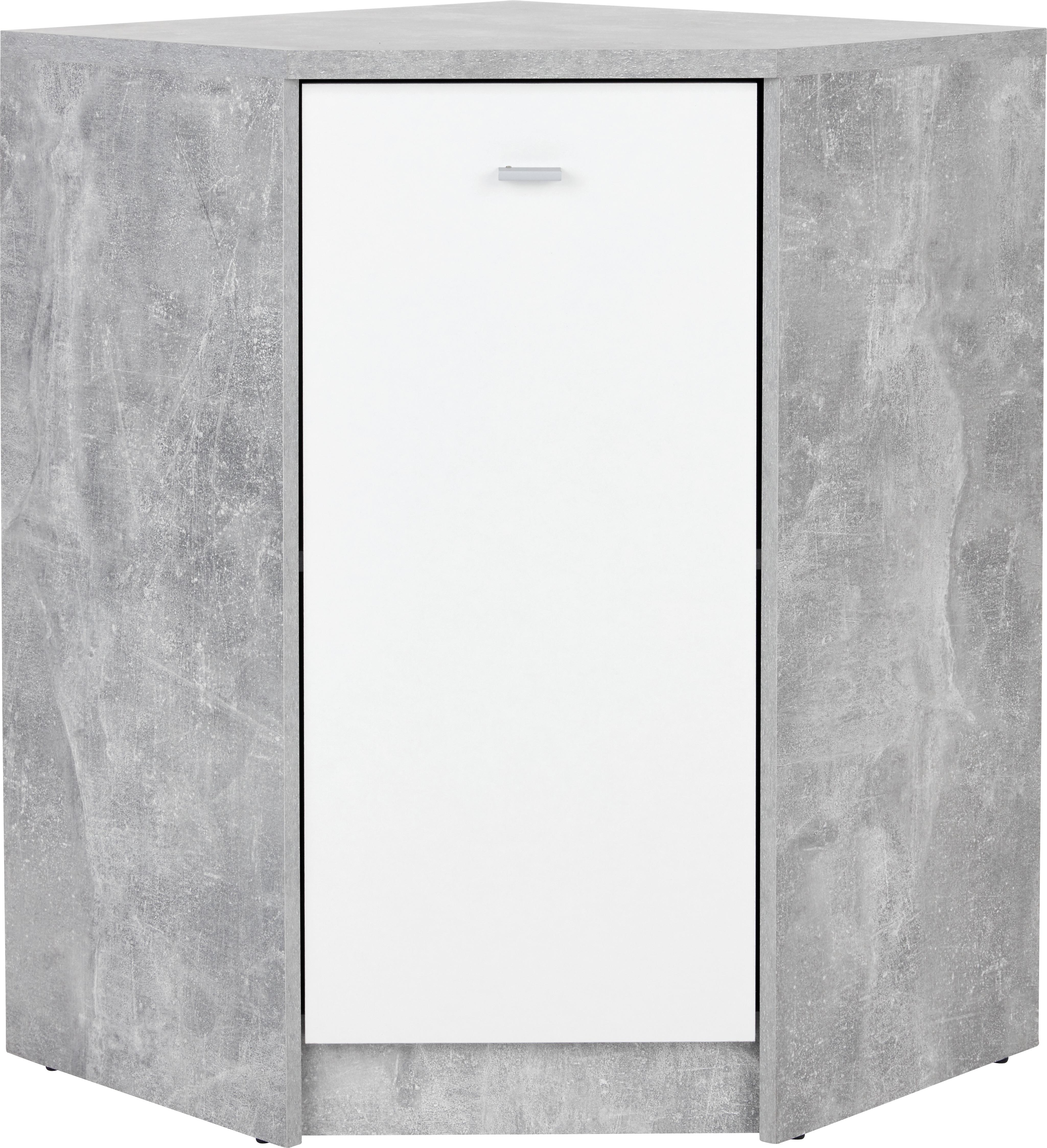 Kommode B 60cm 4-You New, Beton Optik/Weiß - Schwarz/Weiß, MODERN, Holzwerkstoff (60,9/85,4/60,9cm)