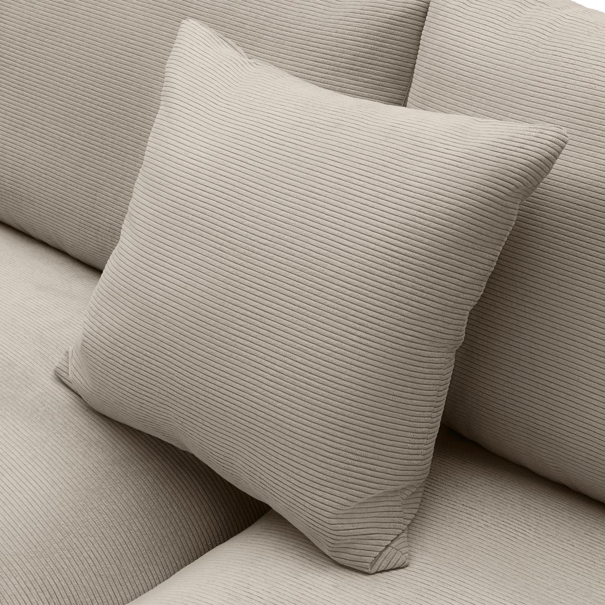 Rohová sedačka PEDRO, levá, šedohnědá - černá/šedohnědá, Moderní, textil/plast (190/300cm) - Mömax