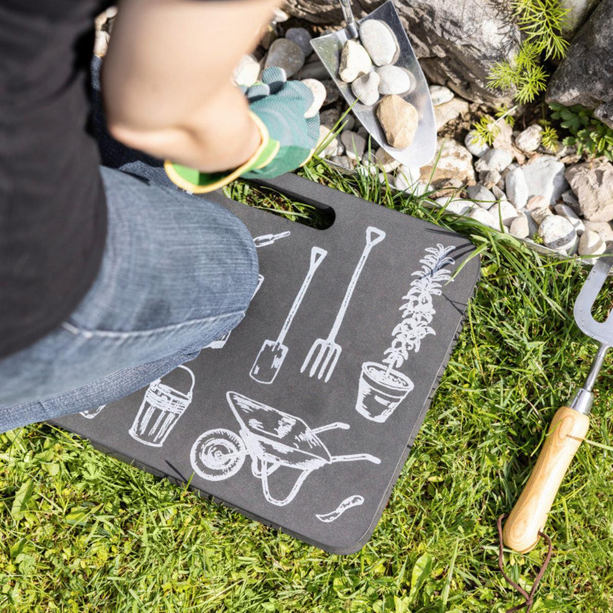 Kniematte Kniekissen Motiv - Schwarz/Weiß, Basics (39,5/2,5/29cm) - Windhager