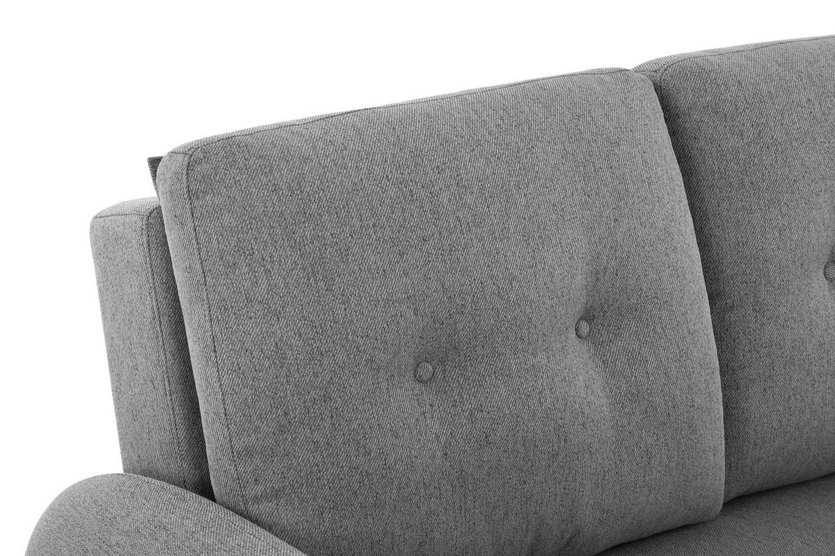 Rozkladacia pohovka COSMO, tmavosivá, max. 240 kg - čierna/tmavosivá, Design, textil/plast (140/94/95cm) - Livetastic