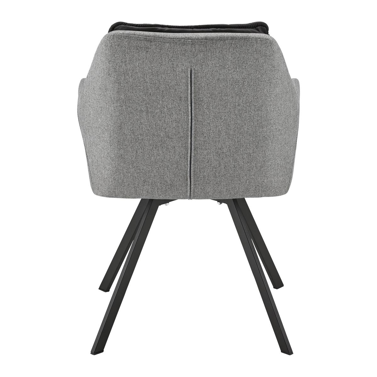 Jedálenská stolička BILLY - čierna/sivá, Modern, kov/drevo (62/85/62cm) - P & B