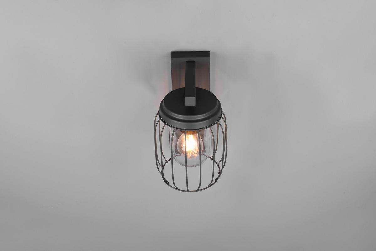 Außenwandleuchte 40 Watt Aluminium, Wandmontage - Anthrazit, Basics, Metall (28/16,5/23,5cm) - Trio Leuchten