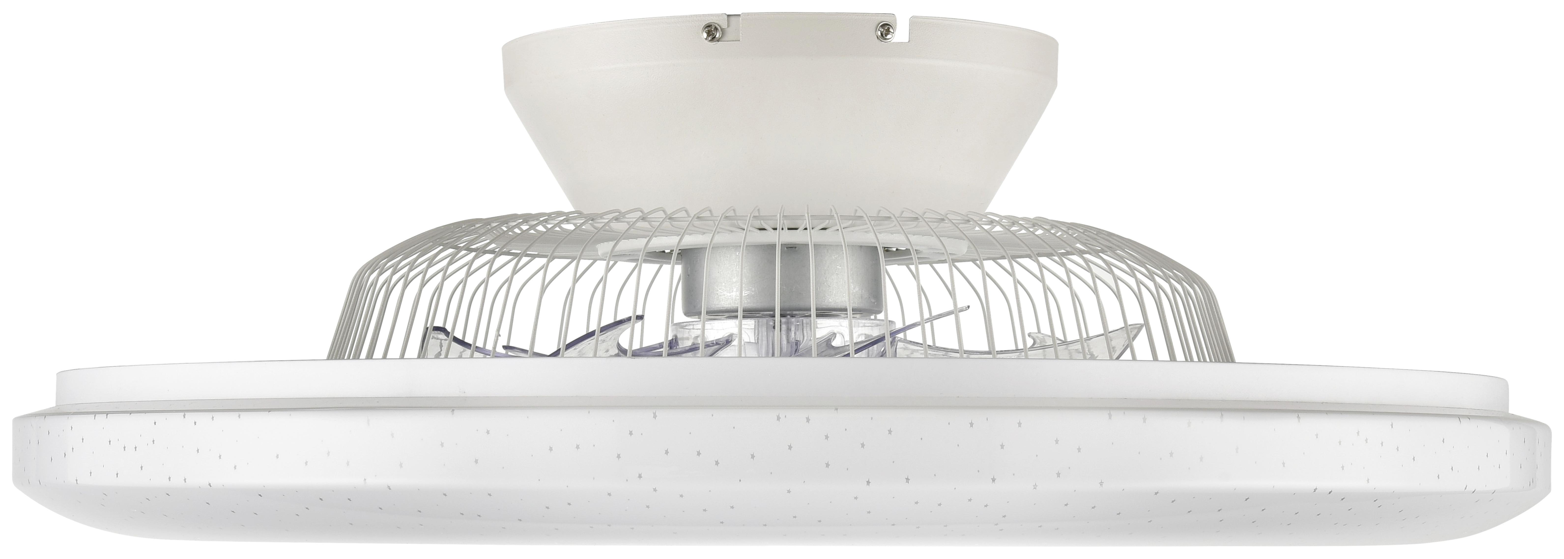 LED stropní svítidlo Luftiku s ventilátorem Ø 59cm - bílá, Konvenční, plast (59/19,5cm) - Premium Living