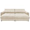 Mega pohovka LOVESEAT krémová - černá/krémová, Konvenční, kompozitní dřevo/textil (292/90/194cm) - MID.YOU