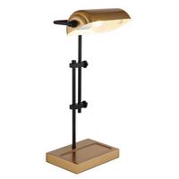 Tischleuchte 24918m - Goldfarben/Schwarz, KONVENTIONELL, Metall (26,5/18,2/50cm) - Globo