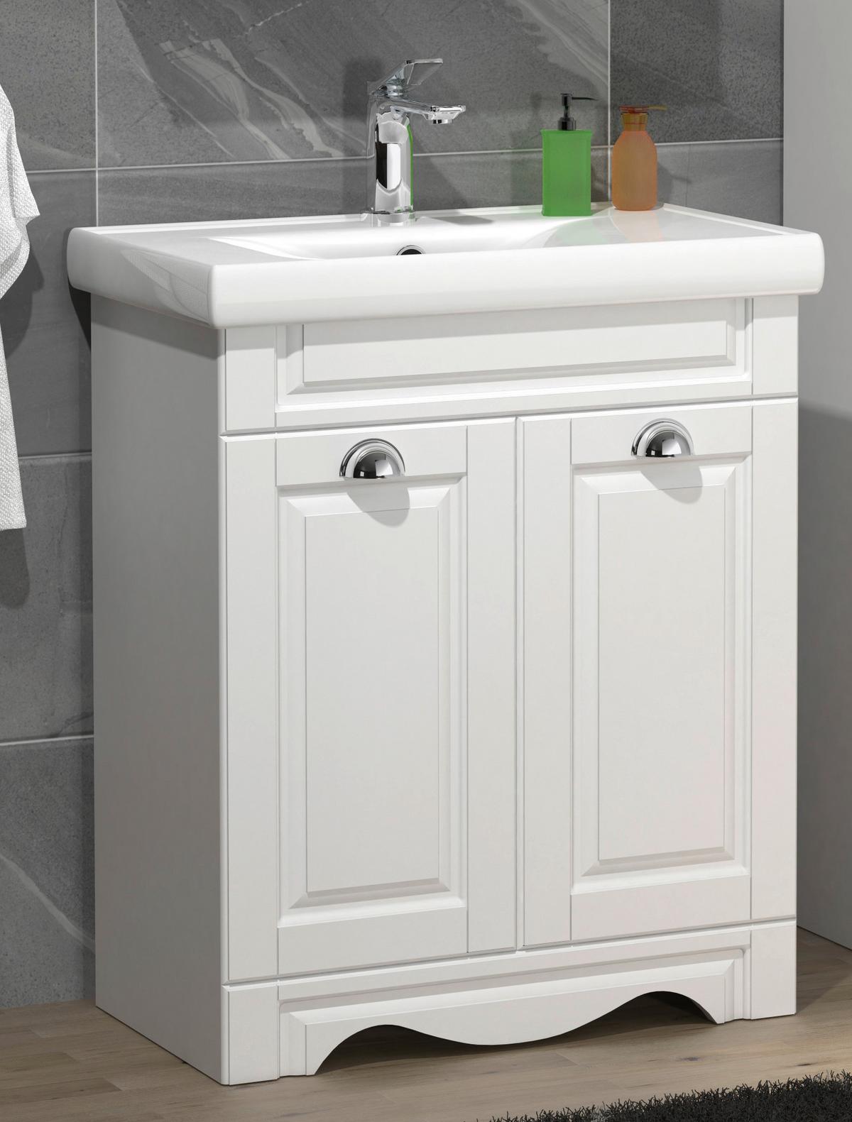Waschtischkombi Casalo L - Weiß, MODERN, Keramik/Holzwerkstoff (61cm) - MID.YOU