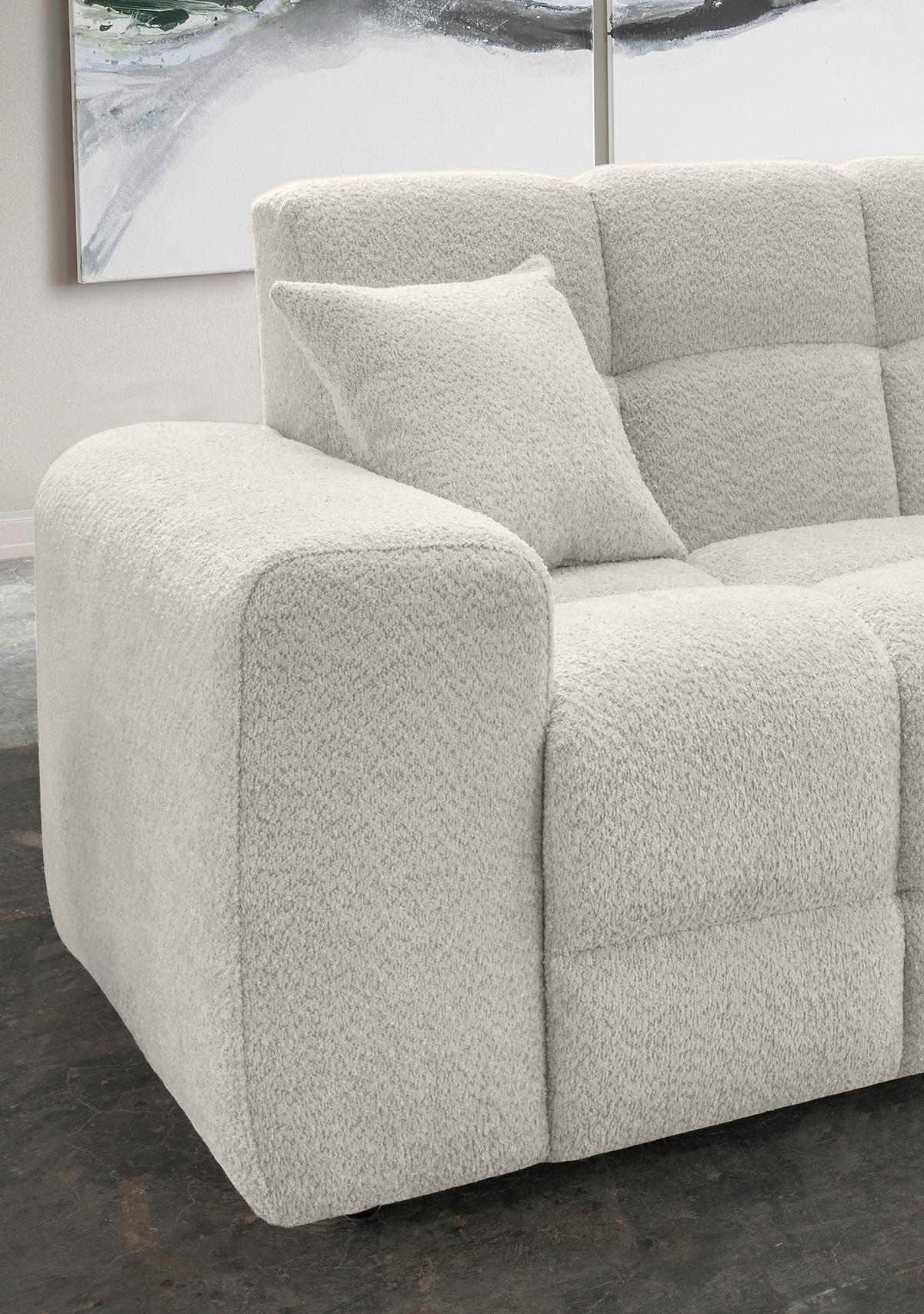 Viersitzer-Sofa Bosco, Weiß B: 300 cm - Schwarz/Weiß, MODERN, Textil (300/87/120cm) - Livetastic