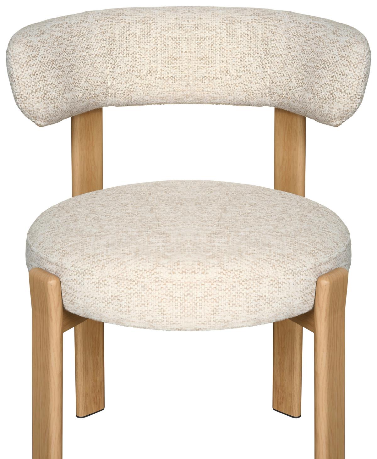 Stuhl Nantes Beige B: 55 cm - Eichefarben/Beige, MODERN, Textil/Metall (55/75/56,5cm) - Livetastic
