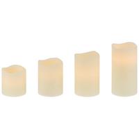 LED-Kerze Naomi Weiß Mit Fernbedienung, 4er-Set - Weiß, MODERN, Naturmaterialien - James Wood