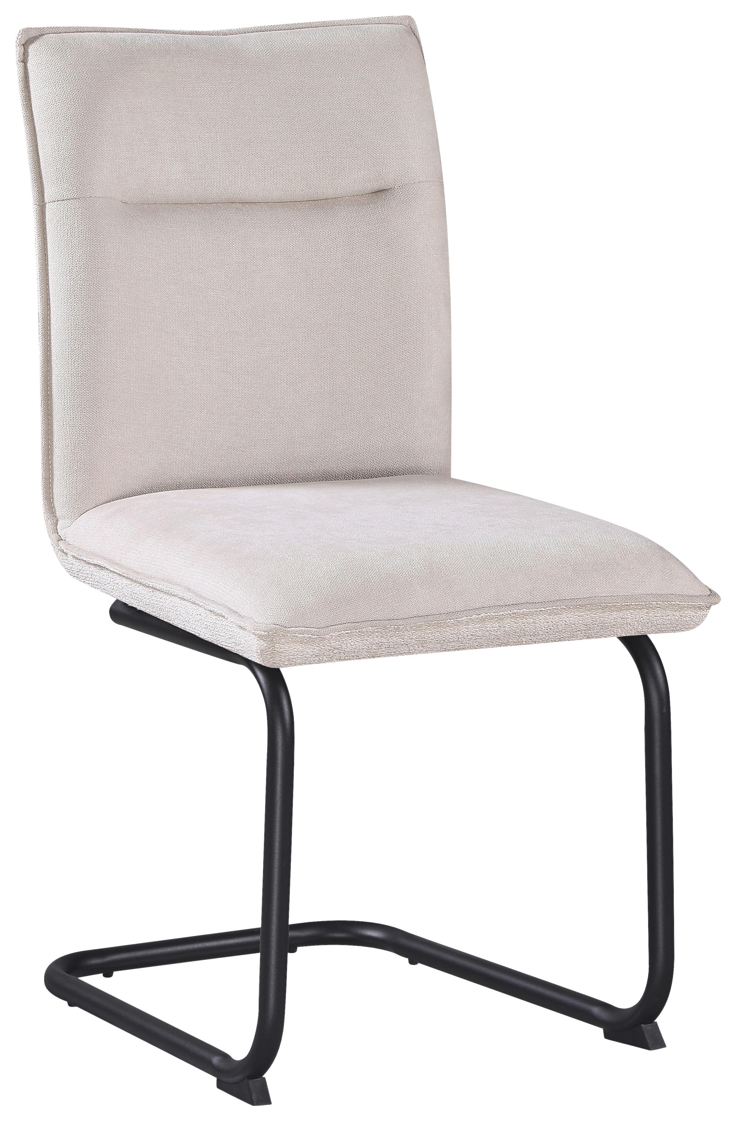 ŽIDLE NOVA - černá/béžová, Moderní, kov/textil (47/90/61cm) - Premium Living