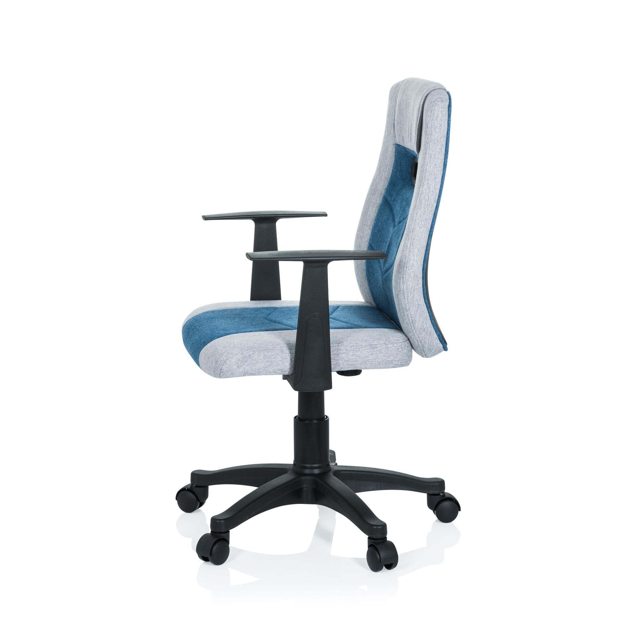 Jugenddrehstuhl Kiddy Extra Blau/Grau - Blau/Schwarz, Basics, Kunststoff (55/95-105/45cm) - MID.YOU