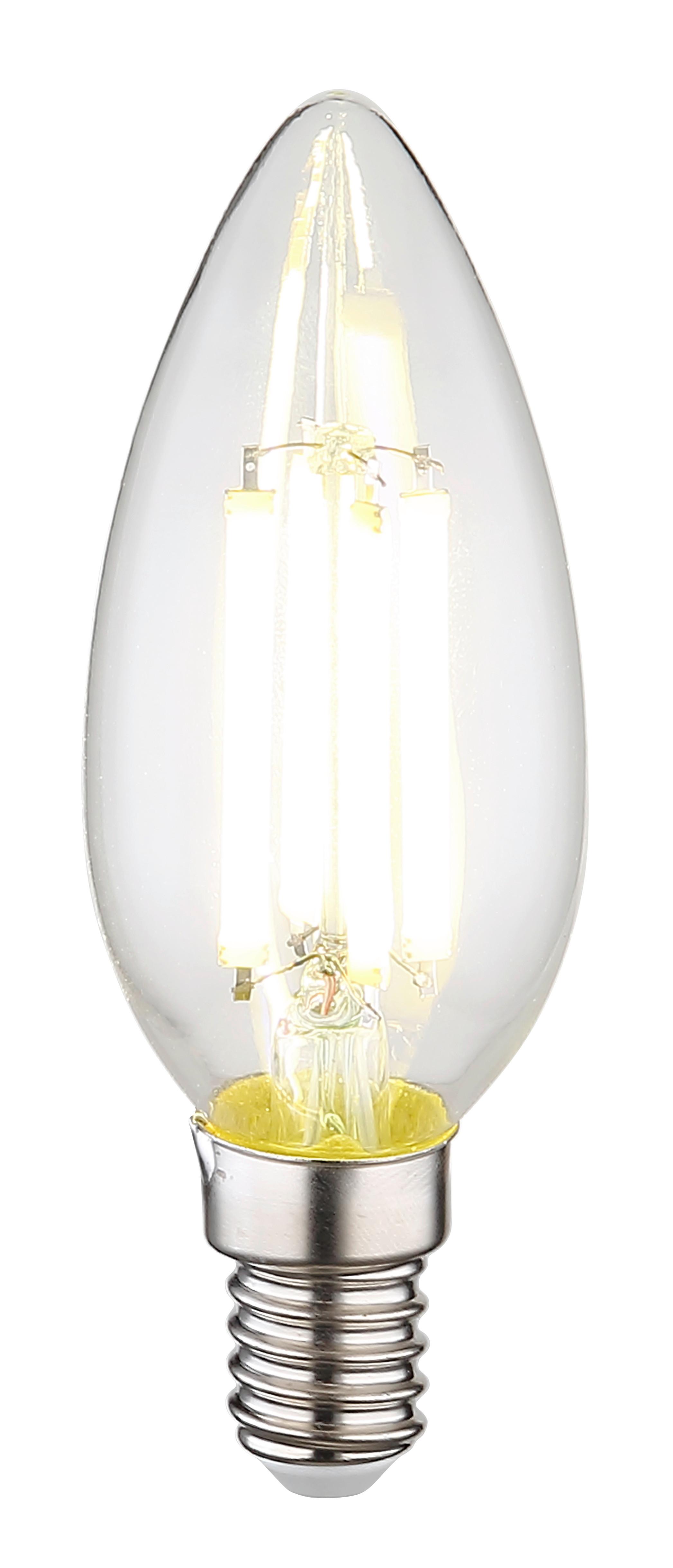 LED žárovka 6 Watt, E14 - čiré, kov/sklo (3,5/9,8cm) - Globo